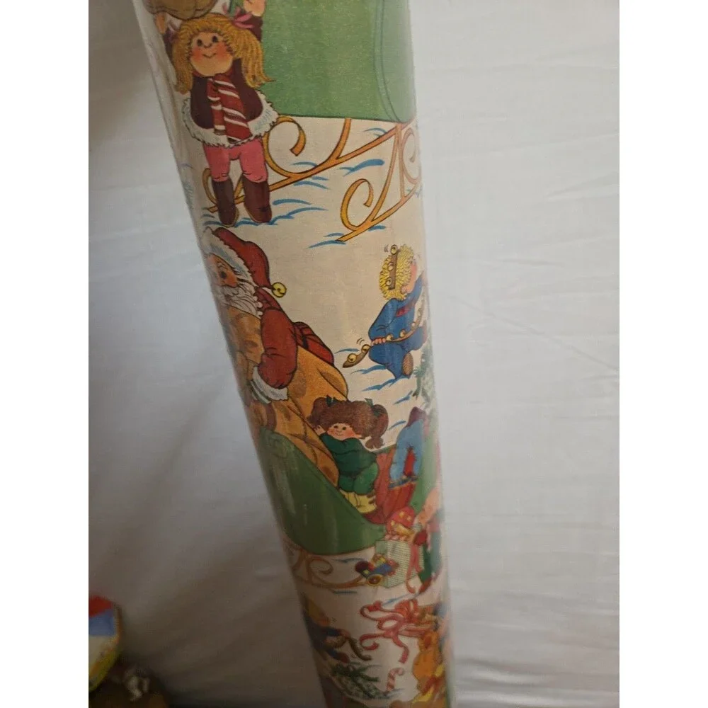 Cabbage Patch Kids Wrapping Paper Gift Wrap Roll Christmas 1983 Vintage NEW